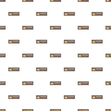 Coffee house cup repeat seamless pattern design Illustrazione stock