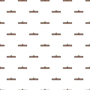 Coffee house cup seamless pattern background design Stock Illustration