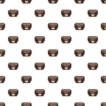 Coffee house emblem pattern for cafe branding Stock Illustration