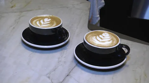 Coffee house latte Stock Footage 32720950