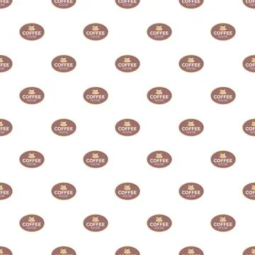 Coffee house logo pattern background for cafes and restaurants Stock Illustration