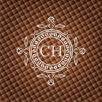 Coffee House monogram frame Illustrazione stock