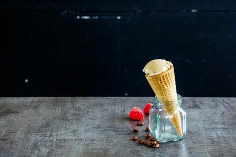 Coffee ice cream Stock Photos