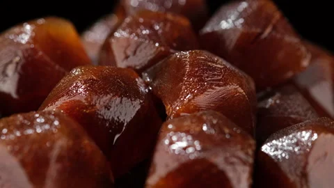 Coffee ice cubes close up, rotation Stock-Footage 204738230