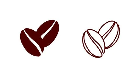 Coffee Icon Featuring Beans for Cafe Branding, Menu Design, and Packaging Stock Illustration