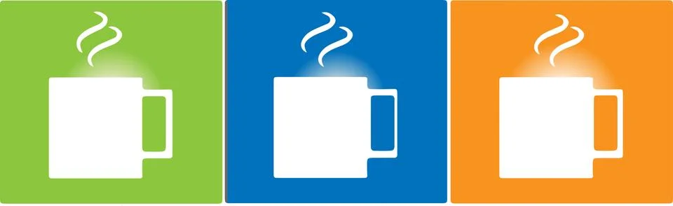 Coffee icon isolated on background Stock Illustration