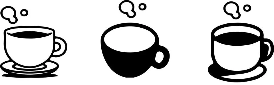 Coffee icon isolated on background Stock Illustration