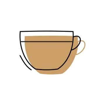Coffee icon line art vector icon on white background Stock Illustration