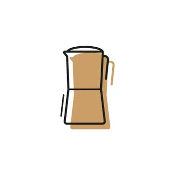 Coffee icon line art vector icon on white background Stock Illustration