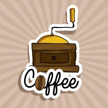 Coffee icon over grunge background vector  illustration 스톡 일러스트