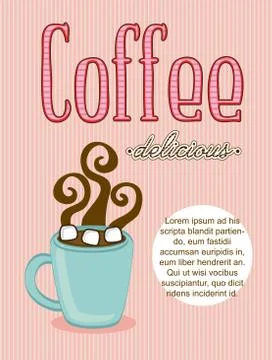 Coffee icon over pink background vector illustration Stockillustratie
