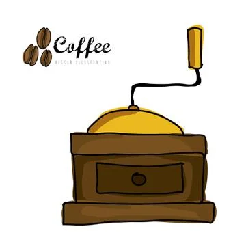 Coffee icon over white background vector  illustration Illustrazione stock