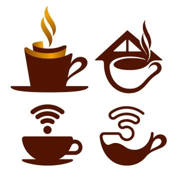Coffee icon set Stock Illustration