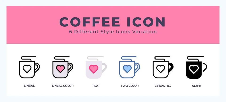 Coffee icon set pack vector illustration. Stock Illustration