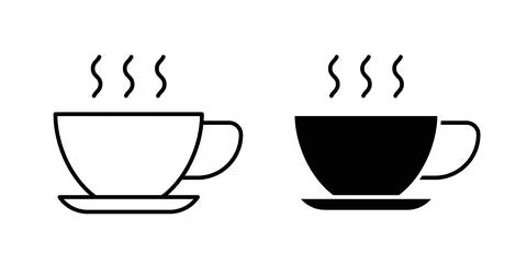 Coffee icon symbol. Flat Vector illustration Stock Illustration