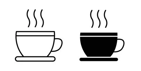 Coffee icon symbol. Flat Vector illustration Stock Illustration