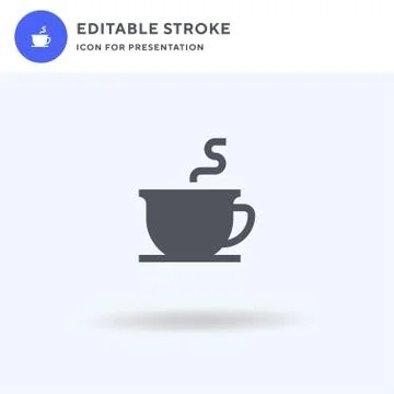 Coffee icon vector, filled flat sign, solid pictogram isolated on white, logo Stock Illustration