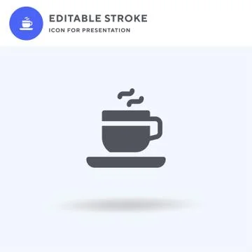 Coffee icon vector, filled flat sign, solid pictogram isolated on white, logo Stock Illustration