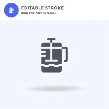 Coffee icon vector, filled flat sign, solid pictogram isolated on white, logo Stock Illustration