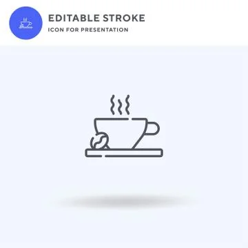 Coffee icon vector, filled flat sign, solid pictogram isolated on white, logo Stock Illustration