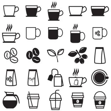 Coffee icons Stock Illustration