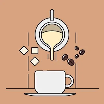 Coffee icons illustration Stock Illustration