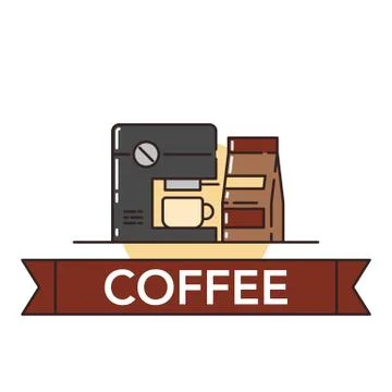 Coffee icons illustration Stock Illustration