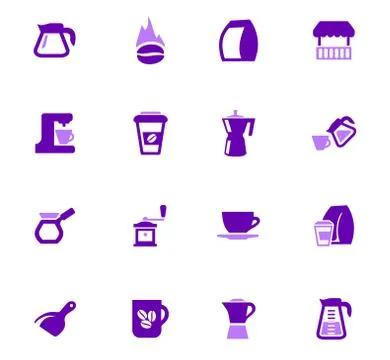Coffee icons set Stock Illustration