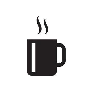 Coffee Icons with White Background Stock Illustration