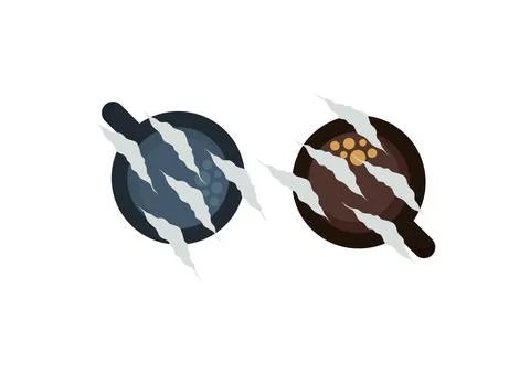 Coffee illustration with cloud Illustrazione stock