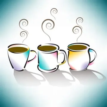 Coffee illustrations Stock Illustration