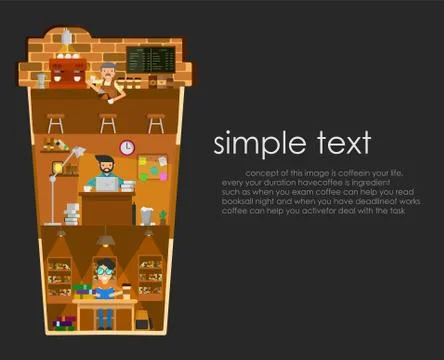 Coffee infographic vector Stock Illustration