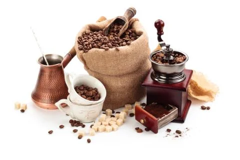 Coffee ingredients. Stock Photos