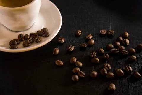 Coffee isolated close concept Stock Photos