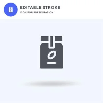 Coffee Jar icon vector, filled flat sign, solid pictogram isolated on white Stock Illustration