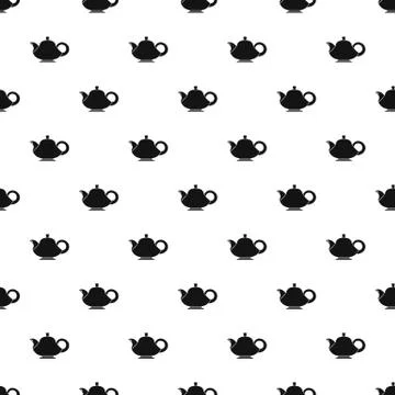 Coffee kettle with big handle pattern Illustration