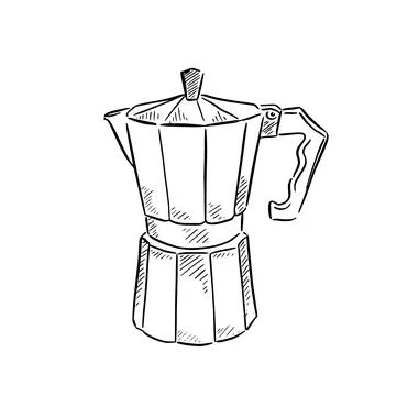 Coffee kettle illustration Stock Illustration