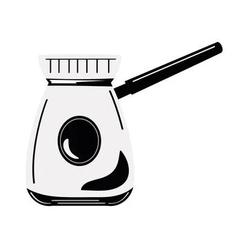 Coffee kettle utensil Stock Illustration