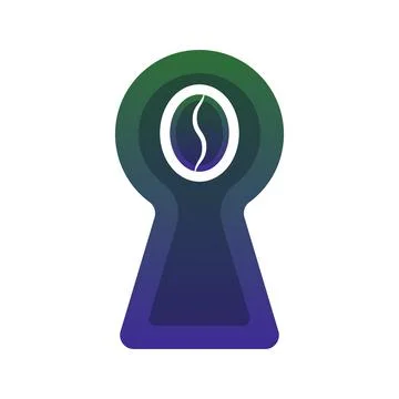 Coffee key logo design template icon Stock Illustration