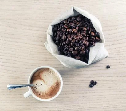 Coffee on kitchen table Stock Photos