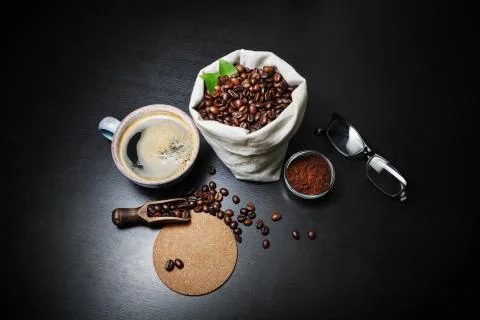 Coffee on kitchen table Stock Photos
