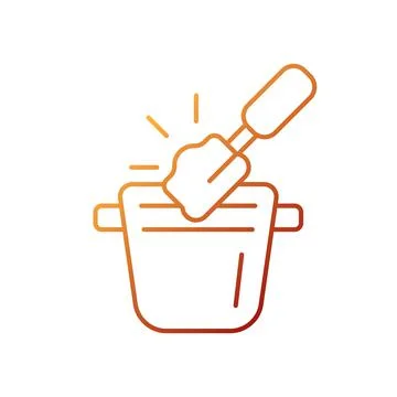 Coffee knock box gradient linear vector icon イラスト素材