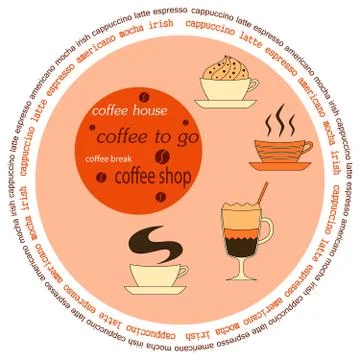 Coffee label for cafe Stock Illustration