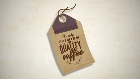 Coffee label card Stock-Footage 97766101