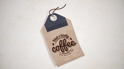 Coffee label card Stock Footage 97766109