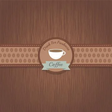 Coffee label Stock Illustration