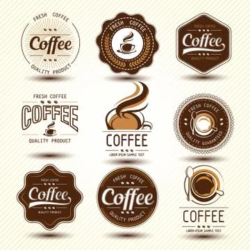 Coffee label Stock Illustration