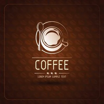 Coffee label Illustrazione stock