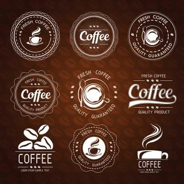 Coffee label Stock Illustration