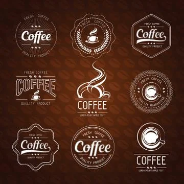 Coffee label Stock Illustration